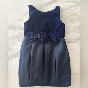 Janie and Jack Navy Velvet Girls Dress• Formal •Wedding •Size 3